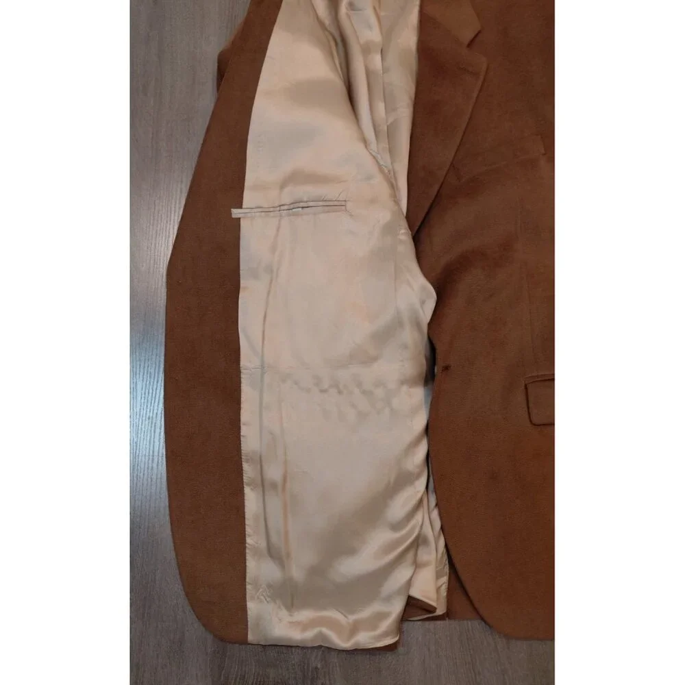 Vtg 90s LRL Lauren Ralph Lauren 2-Button Faux Suede Sport Coat 42R Blazer Preppy